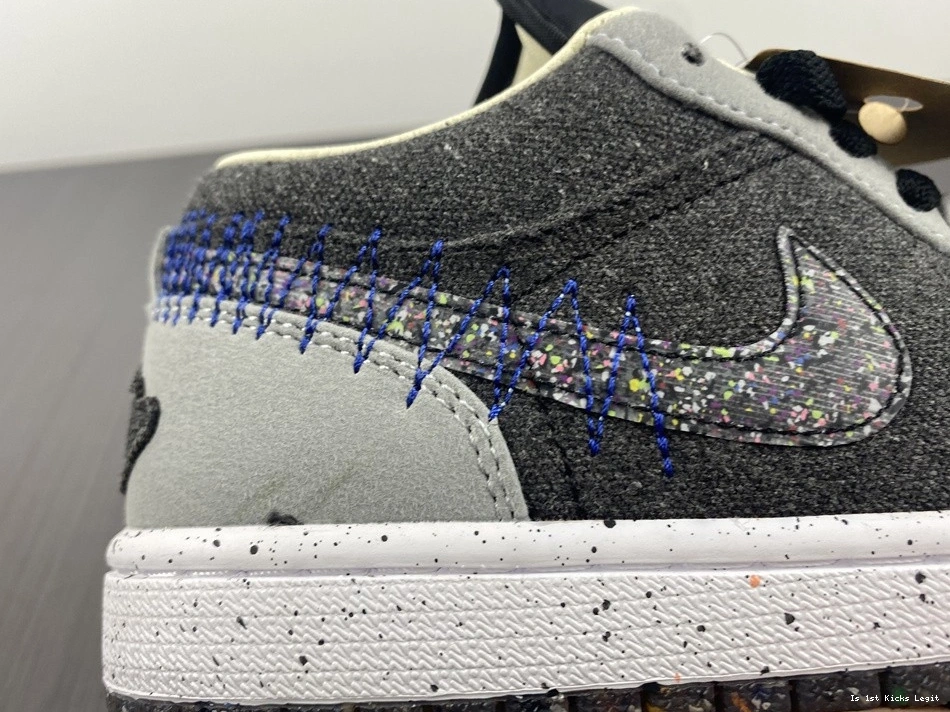 Jordan Black Low Crater 1 Grey - DM4657-001 0913
